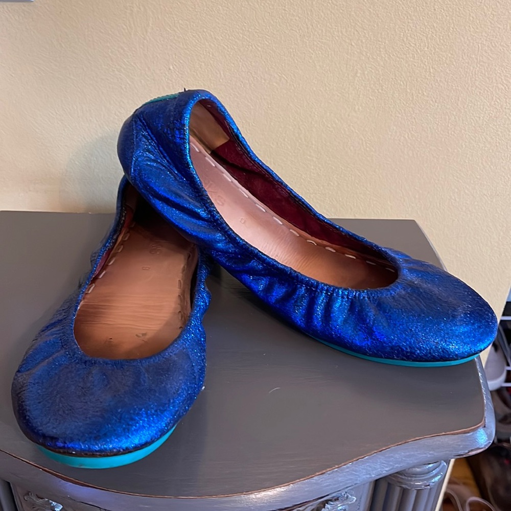 Tieks sparkle blue ballerina Flats Size 9
